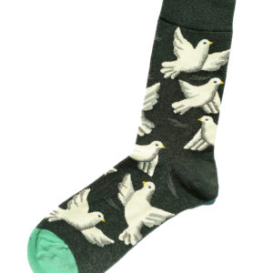 chaussette fantaisie colombe