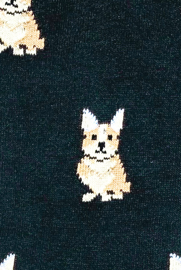 Chaussettes fantaisie en coton avec motif petit chien