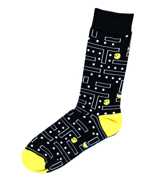 Fantasiesocken aus Baumwolle mit Pacman-Motiv