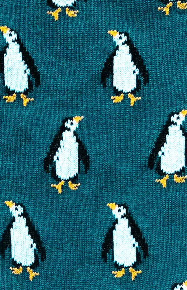 Bunte Baumwollsocken mit Pinguin-Motiv