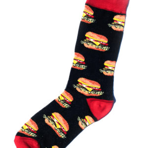 Red Burger Fantasiesocken aus Baumwolle