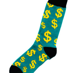 Fantasiesocken aus Baumwolle mit Dollar-Muster