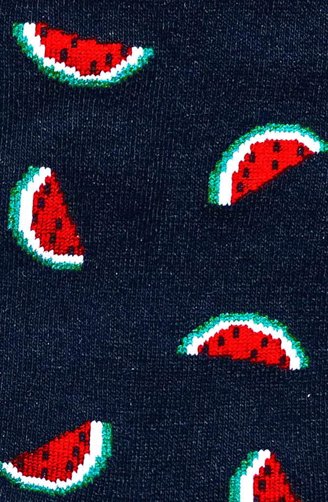 Fantasiesocken aus Baumwolle, mit Wassermelone