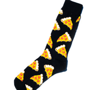 Chaussettes fantaisie en coton motif pizza