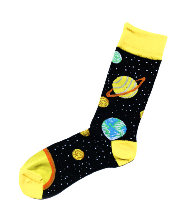 Bunte Baumwollsocken mit Planetenmotiv