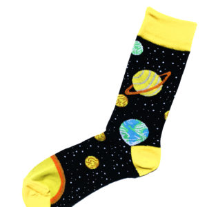 Bunte Baumwollsocken mit Planetenmotiv