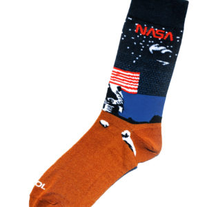 Chaussettes fantaisie en coton avec motif Nasa