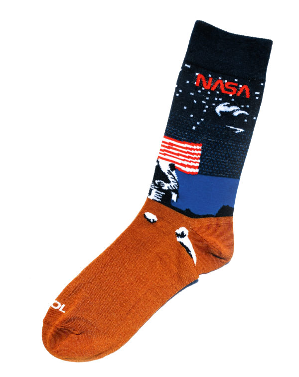 Fantasiesocken aus Baumwolle mit Nasa-Motiv