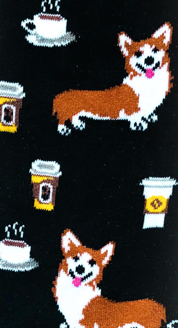 Coffie Doggie Fantasiesocken aus Baumwolle