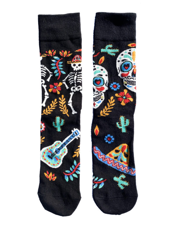 Chaussettes fantaisie en coton avec motif mexicain