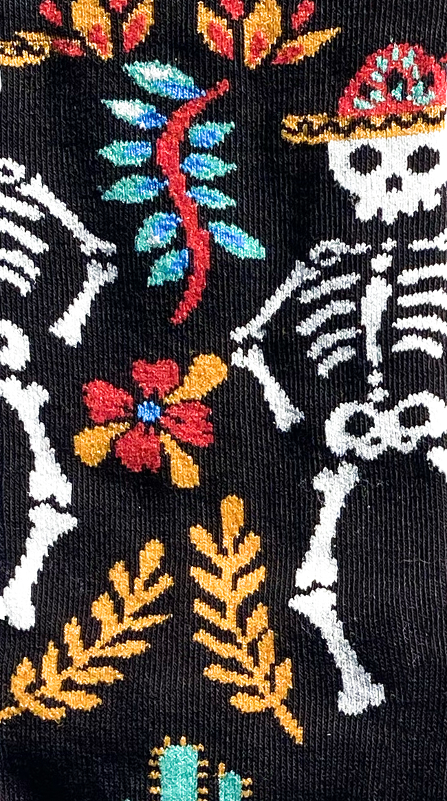 Chaussettes fantaisie en coton avec motif mexicain