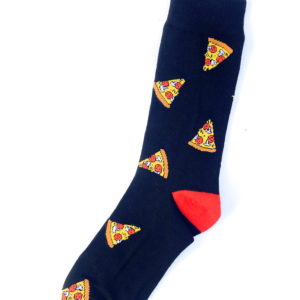 Chaussettes fantaisie en coton avec motif de pizza