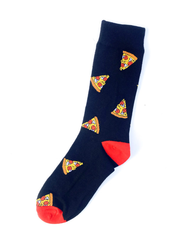 Fantasiesocken aus Baumwolle mit Pizzamuster