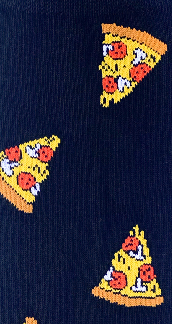 Bunte Baumwollsocken mit Pizzamuster