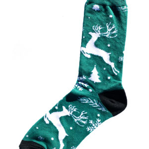 Chaussettes fantaisie en coton avec motif de rennes