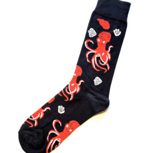 Chaussettes fantaisie en coton avec motif de poulpes