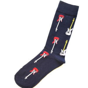 Chaussettes fantaisie Guitare en coton avec motif de guitare électrique